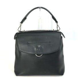 FENDI 8BZ042 Toe School 2-Way Handbag Chain Backpack Leather Women's Black