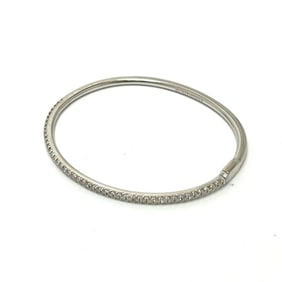TIFFANY & Co. Tiffany Metro Hinge Diamond Bangle 18KWG Women's White Gold