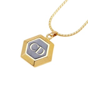 Christian Dior Dior CD logo necklace, gold plated, for women.