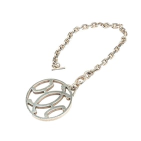 Hermes Kiss H Motif Charm Bag Silver Metal Women's HERMES