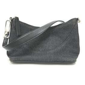 BVLGARI Logomania Handbag in Canvas/Leather, Navy Blue