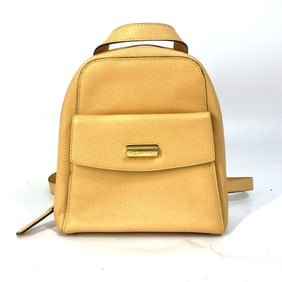 CELINE Vintage Mini Backpack, Leather, Beige, Women's