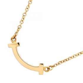 Tiffany T Smile Mini Necklace in 18K Yellow Gold for Women, P1348068