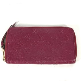 LOUIS VUITTON M60359 Monogram Empreinte Portefeuille Secret Long Wallet Round Leather Women's Aurore