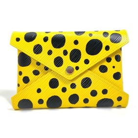 LOUIS VUITTON M81959 Yellow Leather Dot Only Yayoi Kusama LV x YK Pochette Kirigami Pouch Women's