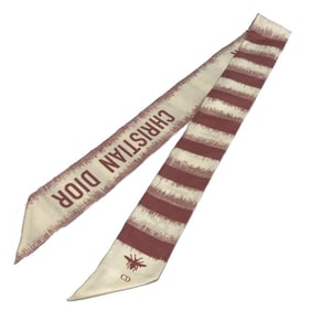 Christian Dior Dior Mitza Scarf Silk Women's Pink x Beige