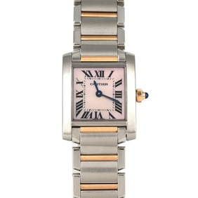 Cartier Tank Française SM PG Two-tone Watch W51027Q4 SSxPG Quartz Movement