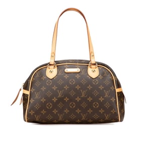Louis Vuitton Monogram Montorgueil PM Handbag M95565 Brown Leather Women's LOUIS VUITTON