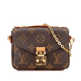 Louis Vuitton Monogram Micro Metis Chain Shoulder Bag/Mini Handbag, 2-Way, M81267, Brown Leather,