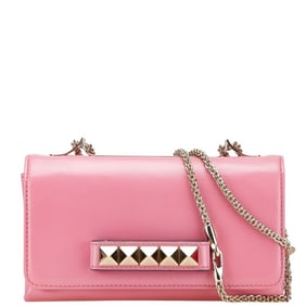 Valentino Studded Shoulder Bag in Pink Leather for Women