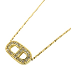 Christian Dior CD logo rhinestone necklace in metal for women.
