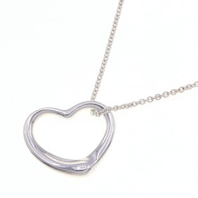Tiffany & Co. Elsa Peretti Heart Necklace in Sterling Silver (925) Pendant Choker for Women.