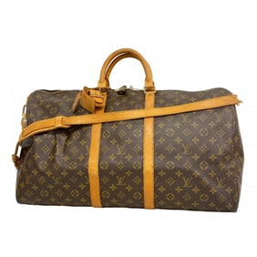 Louis Vuitton Monogram Keepall Bandouliere 55 Boston Bag M41414 Brown Men's and Women's