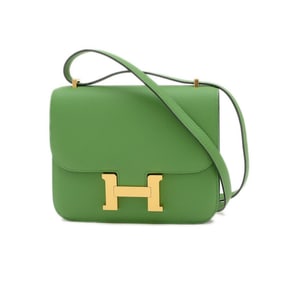 Hermes Hermès Constance Mini 18 Shoulder Bag, Miroir, Epsom Vert Yucca, Gold Hardware, Double Stamp