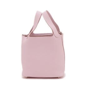 Hermes Hermès Picotin Lock PM 18 Handbag in Taurillon Mauve Pale with Silver Hardware and Double