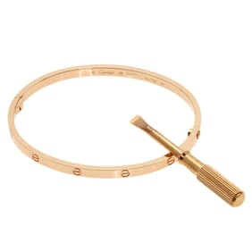 Cartier Mini Love Bracelet #18 with Screwdriver, 18K Pink Gold, Women's