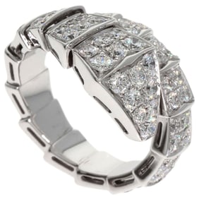 BVLGARI Serpenti Viper S Diamond Ring in 18K White Gold for Women