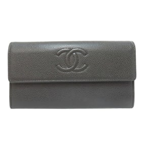 Chanel Coco Mark Long Wallet in Grained Calfskin for Women