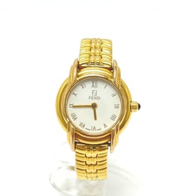 FENDI 330L Round Quartz Watch GP Women's Gold