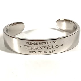 TIFFANY & Co. Tiffany Diamond Return to Narrow Cuff Bangle, AG925 Silver, Women's
