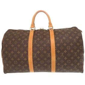 Louis Vuitton Keepall 50 Monogram M41426 Brown Boston Bag 0371 LOUIS VUITTON