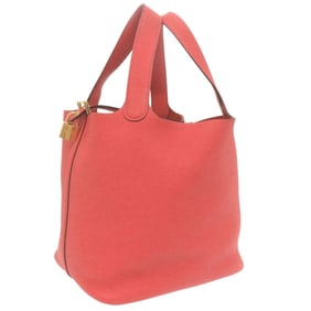 Hermès Picotin Lock MM Taurillon Clemence Leather Rouge Pivoine Handbag with Gold Hardware and Z