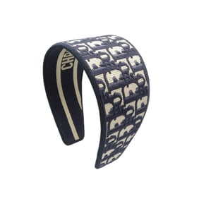 Christian Dior Oblique Headband Canvas Navy 0929