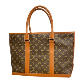Louis Vuitton Monogram Sac Weekend PM Tote Bag M42425 Brown Women's