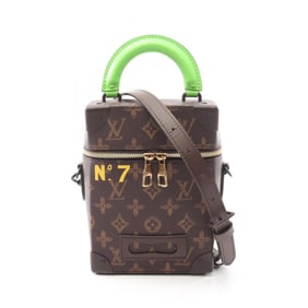 Louis Vuitton Vertical Box Trunk Handbag, Coated Canvas and Leather, Monogram, Men's, Brown Green,
