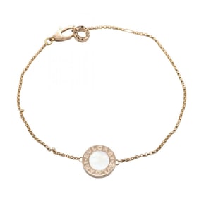 BVLGARI Bracelet Mother of Pearl Accessory 18KPG (Pink Gold) Women's Gold and White