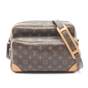 Louis Vuitton Nile Shoulder Bag, Coated Canvas and Leather, Monogram, Women's, Brown, M45244