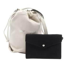Yves Saint Laurent Saint Laurent Paris Teddy Small Shoulder Bag, Leather, Ivory, Women's, 583328