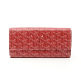 Goyard Varenne Bifold Long Wallet, Coated Canvas, Women's, Red