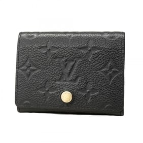 Louis Vuitton Monogram Empreinte Card Case, Envelope Carte de Visite, M58456, Noir, Women's