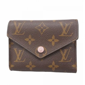 Louis Vuitton Monogram Victorine Tri-fold Wallet M62360 Brown Rose Ballerine Women's