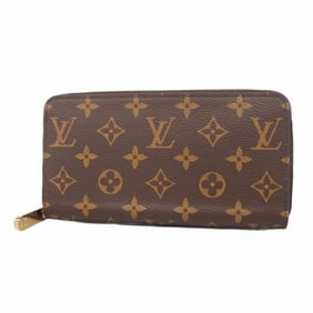 Louis Vuitton Monogram Zippy Wallet M41896 Brown Coquelicot Women's