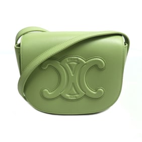 CELINE Folco Cuir Triomphe Shoulder Bag, Light Jade, 198263DU3.15LJ, Women's