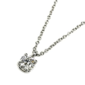 TIFFANY & Co. Tiffany Pt950 Platinum Solitaire Diamond Necklace, 0.30ct, 2.6g, 40cm, Women's