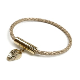 BVLGARI Serpenti Forever Brass and Leather Bracelet for Women
