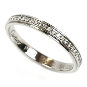 CARTIER Pt950 Platinum D'Amour Ring B4093646 with Diamonds, Size 6, 46mm, 2.0g, Women's