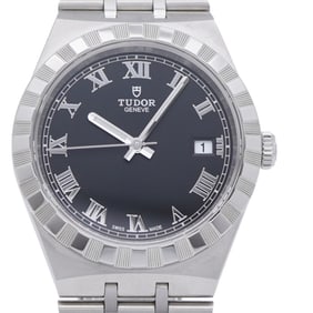 Like new Tudor Royal 28500 automatic watch in stainless steel with a black dial (0236) for men