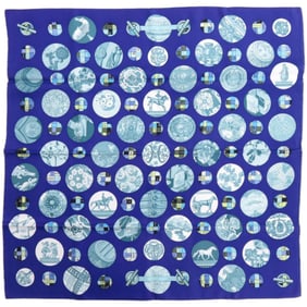 Like new Hermès Carré H65 Pois de Soie silk multicolor scarf/muffler 0042 HERMES