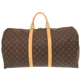 Louis Vuitton Keepall 55 Monogram M41424 Brown Boston Bag 0534 LOUIS VUITTON
