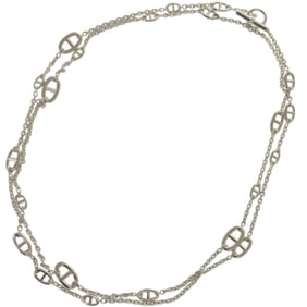 Hermes Farandole 160 Chaine d'Ancre Silver Necklace 925 1569 HERMES