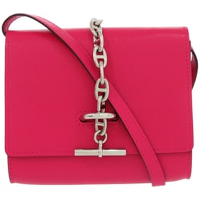 Like new Hermès Compact Wallet Chaine d'Ancre Chevre Rose Extreme B Stamp Bifold 1192 HERMES