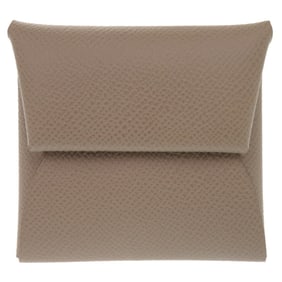 Unused Hermès Bastia Epsom Leather Coin Case Wallet with W Stamp (Made in 2024) 0506 HERMES Etoupe
