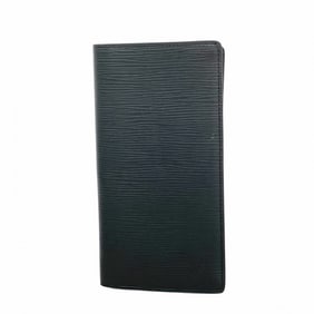 Louis Vuitton Epi Leather Long Wallet, Portefeuille Brazza M60622, Noir, Men's