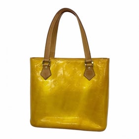 Louis Vuitton Vernis Houston Tote Bag M91055 Lime Yellow Women's