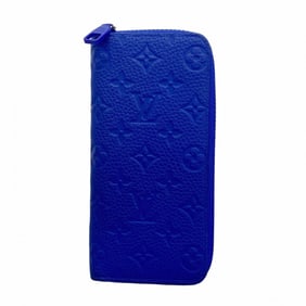 Louis Vuitton Monogram Taurillon Zippy Wallet Vertical M80791 Matte Blue Men's Long