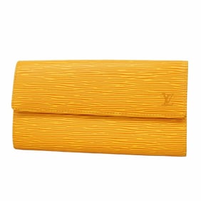 Louis Vuitton Epi Leather Long Wallet Porte Monnaie Credit M63579 for Women